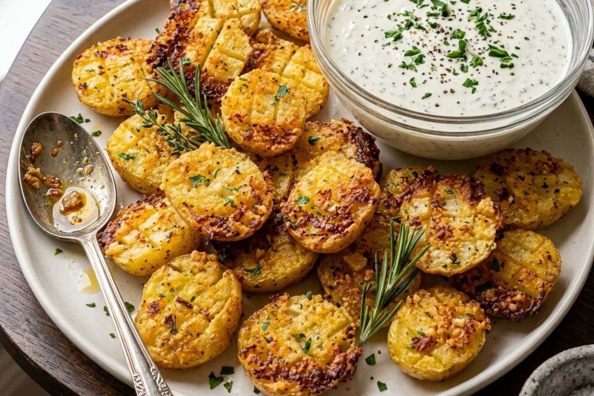 Batata com Crosta de Parmesão